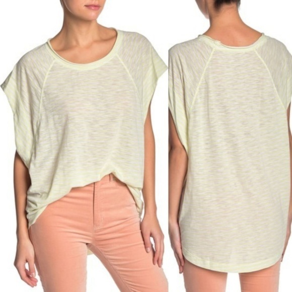 nwt // free people halo cap sleeve tee - Picture 1 of 13